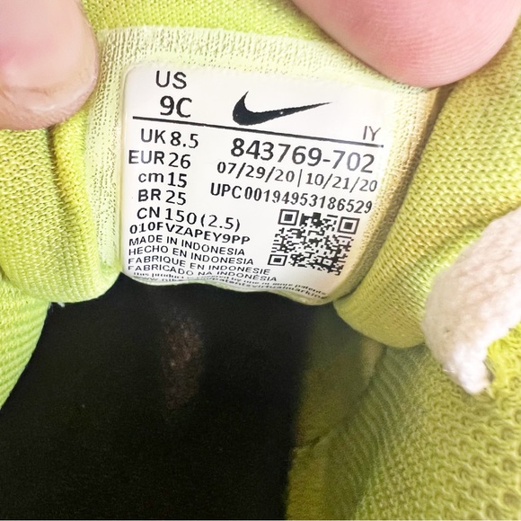 Nike Little Posite Pro Volt Lime Green/Yellow Neon Foamposite Size 9C - Picture 8 of 10